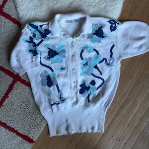 Vintage Floral Button Down Top